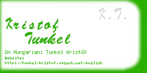 kristof tunkel business card